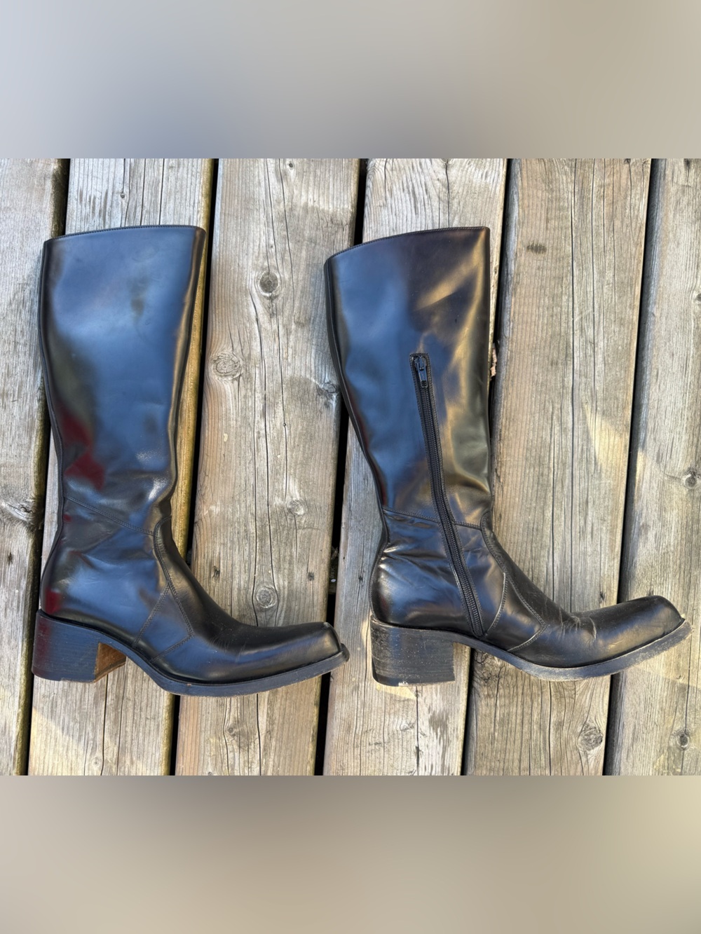 Classic Black Cowboy Western Riding Boots